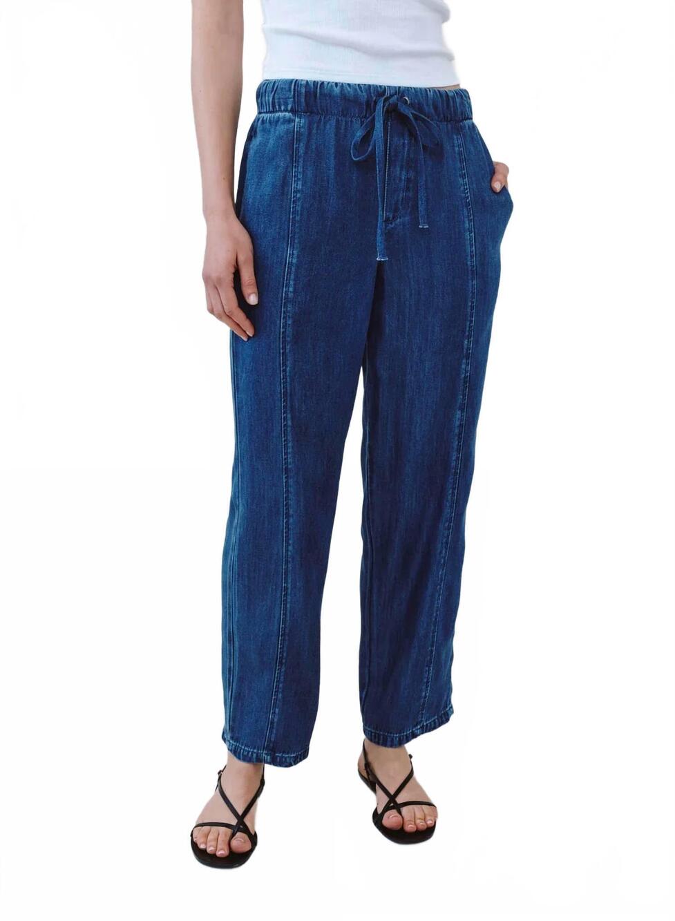 NEW BELLA DAHL seamed soft barrel pant in horizon blue wash